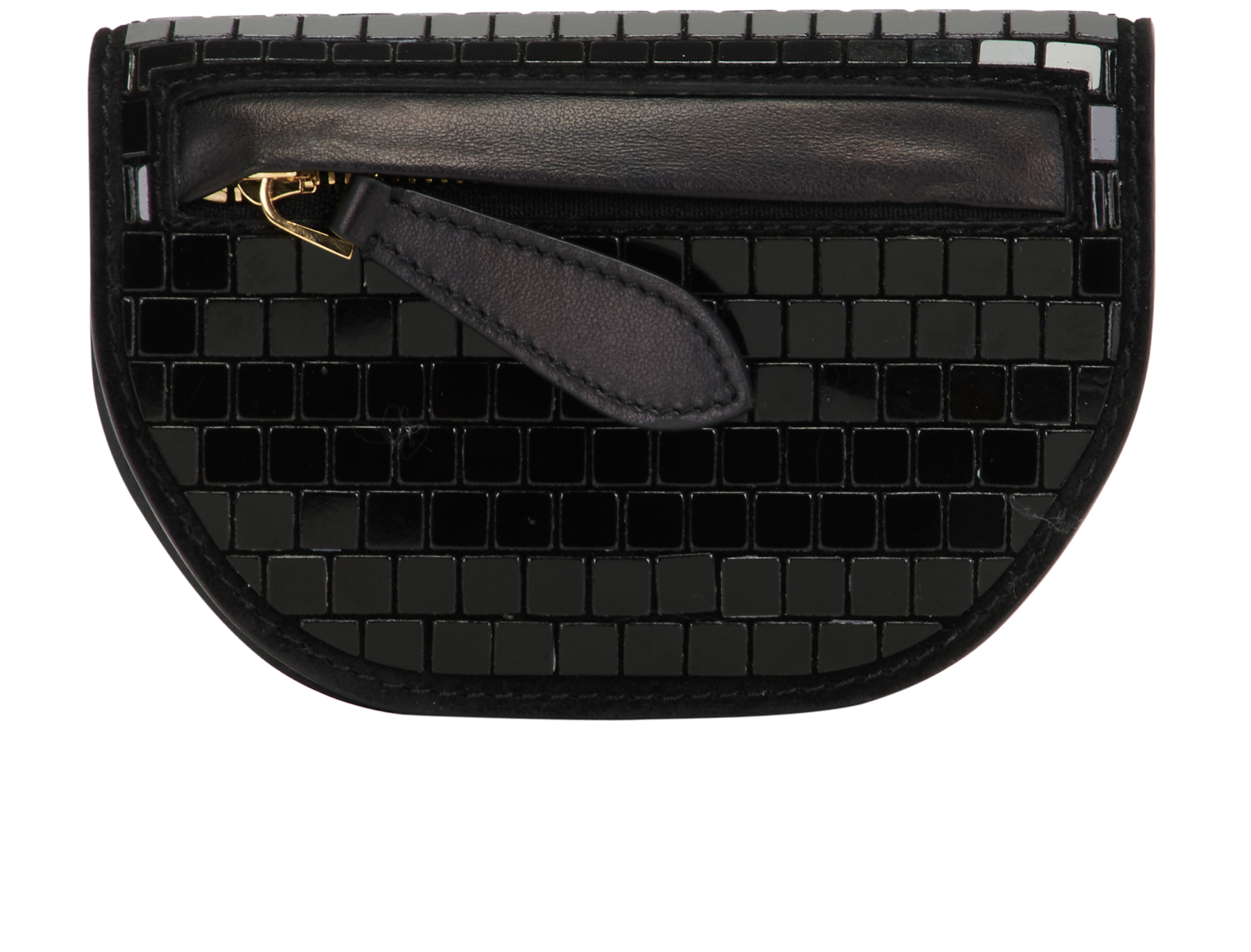 Embellished Micro Olympia, &pound;180, Handbags, Black, Leather, Back view